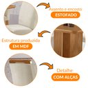 Ver imagem 6 de Mesa de Jantar Olímpia 90cm Mdf Canto Copo e com 4 Cadeiras Athenas