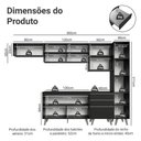 Ver mais imagens de Armário de Cozinha Completa 300 Cm Preto Nice Madesa 05 Preto
