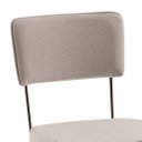 Ver imagem 4 de Cadeira de Jantar Minimalista Roma Linho Bege Base Aço Dourado - Ooca Móveis