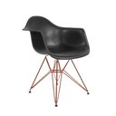 Ver imagem 1 de Kit 6 Poltronas Preta com Braço Daw em Ferro Cobre Preto