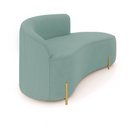 Ver imagem 5 de Sofá 2 Lugares Orgânico 140cm Pé Dourado Morgan Veludo/cotelê Menta D03 - D’Rossi