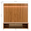 Ver imagem 5 de Rack com Painel para TV até 85" 1 Prateleira 1 Porta Vidro Reflecta e LED Lincoln Float 215cm -