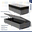 Ver imagem 5 de Cama Box Baú com Colchão de Espuma D45 Ortobom Airtech 150 D45 Solteiro 88cm