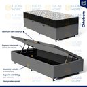 Ver imagem 6 de Cama Box Baú com Colchão de Espuma D45 Ortobom Airtech 150 D45 Solteiro 88cm