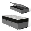 Ver imagem 1 de Cama Box Baú com Colchão de Espuma D45 Ortobom Airtech 150 D45 Solteiro 88cm