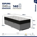 Ver imagem 5 de Cama Box Baú com Colchão de Espuma D45 Ortobom Airtech 150 D45 Solteiro 88cm