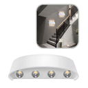 Ver imagem 1 de Arandela (cor Branca) Meia Lua de Sobrepor Interno e Externo Led 8w Bivolt Ip65 Luz Branco Quente Co