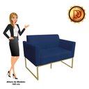 Ver imagem 6 de Namoradeira Marisa Suede Dourado Azul Marinho