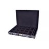 Porta-joias Mdf Floral Preto Com Branco E Cinza - 2
