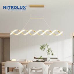 Pendente trançado 45W - Dourado - NITROLUX LP-204D - 3