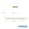Pendente trançado 45W - Dourado - NITROLUX LP-204D - 2