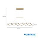 Ver imagem 2 de Pendente trançado 45W - Dourado - NITROLUX LP-204D