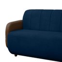 Ver imagem 4 de Sofá Orgânico Curvo 2 Lugares Malbec 150cm Bouclê - Sofa Store:bouclê Azul Marinho