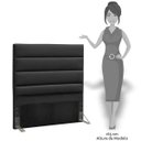 Ver imagem 3 de Cabeceira Cama Box Solteiro 90cm Greta Corano Preto e 1 Mesa de Cabeceira Branco - Mpozenato