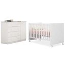 Ver imagem 1 de Quarto de Bebê Cômoda e Berço Doce Sonho Branco - Phoenix
