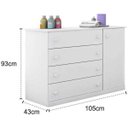 Ver imagem 5 de Quarto de Bebê Cômoda e Berço Doce Sonho Branco - Phoenix