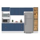 Ver imagem 5 de Cozinha Completa 5 Peças com Cristaleira em MDF Azul Yescasa