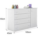 Ver imagem 4 de Quarto de Bebê Cômoda e Berço Doce Sonho com Colchão Branco - Phoenix