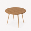Ver imagem 1 de Mesa Jantar Sofia Redonda 80cm Serrano 18mm Pés de Madeira Natural Marin