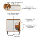 Ver imagem 4 de Balcao com Tampo e Armario Aereo Basculante 80 cm Ravena Freijo Off Acetinado Poliman