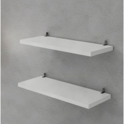 kit 2 Prateleiras Mdf/Mdp 15mm Organizador Parede Suporte Cantoneira 30x10 Branco - GRUMOBILE - 1