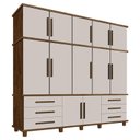 Ver imagem 1 de Guarda Roupa Casal Londres Malbec Off White – Luapa Móveis