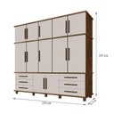 Ver imagem 2 de Guarda Roupa Casal Londres Malbec Off White – Luapa Móveis
