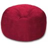 Puff Cama Gigante Redondo Suede 120x50 Com Enchimento Sala:Azul Claro - 5