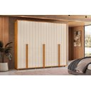 Ver imagem 7 de Roupeiro Volpi 100% Mdf Ripado 6 Portas e 6 Gavetas - Cinamomo Off White - Madetec