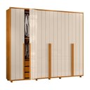 Ver imagem 6 de Roupeiro Volpi 100% Mdf Ripado 6 Portas e 6 Gavetas - Cinamomo Off White - Madetec