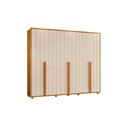 Ver imagem 4 de Roupeiro Volpi 100% Mdf Ripado 6 Portas e 6 Gavetas - Cinamomo Off White - Madetec
