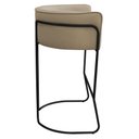 Ver imagem 6 de Banqueta Alta com Encosto Betina Base Preto Linho Bege - Nexta Casa