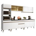 Ver imagem 2 de Armário Cozinha Modulada Completa 302cm Florença Multimóveis MP2441 Branco