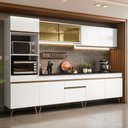 Ver imagem 1 de Armário Cozinha Modulada Completa 302cm Florença Multimóveis MP2441 Branco