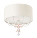 Ver imagem 1 de Luminária Plafon Infantil Laço Cúpula Branco 30x15 2e27