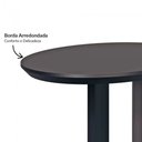 Ver imagem 3 de Mesa de Canto Tb604 60cm 100% Mdf Preto Fosco Dalla Costa