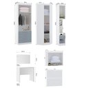 Ver imagem 5 de Quarto de Canto Solteiro com Guarda Roupas Cabeceira e Escrivaninha Alpes Luciane Móveis Branco Pf