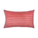 Ver imagem 1 de Capa para Almofada Drapeada Line em Veludo Retangular Cor:rosa Coral