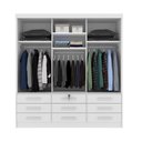 Ver imagem 3 de Guarda Roupa Casal 3 Portas 9 Gavetas - Chicago-Neve - Tcil Móveis