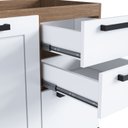 Ver imagem 5 de Balcão para Cozinha 3 Portas Provençal Marrom/Jequitiba/Branco
