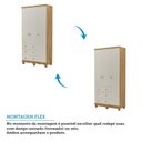 Ver imagem 6 de Guarda-Roupa de Bebê 3 Portas e 3 Gavetas 100% MDF Mimo Espresso Móveis