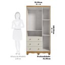 Ver imagem 3 de Guarda-Roupa de Bebê 3 Portas e 3 Gavetas 100% MDF Mimo Espresso Móveis