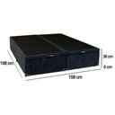 Ver imagem 5 de Cama Box Baú Queen Bipartido Suede Sereneprime Preto 158x198x44