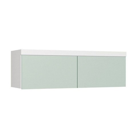 Armário Aéreo Modulado Casal 2 Portas Infinity Branco/Pistache