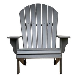 Cadeira Pavão Adirondack Jardim Externa Cinza Patativa Adirondack Pavão