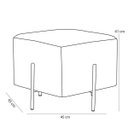 Ver imagem 4 de Puff Quadrado Decorativo Status Pés Alumínio Veludo Bordô B-278