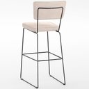 Ver imagem 7 de Kit 03 Banquetas Alta para Cozinha Sala de Jantar Base em Aço Allana L02 Suede Bege - Lyam Decor