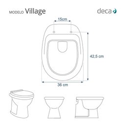 Assento Sanitário Soft Close Village Caramelo para Vaso Deca - 3