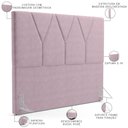 Ver imagem 3 de Cabeceira Cama Box Queen 160 cm Aurora W01 Suede Rosê - Lyam Decor