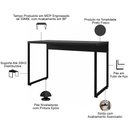 Ver imagem 6 de Mesa para Escritório e Home Office Industrial Soft F01 Preto Fosco - Lyam Decor